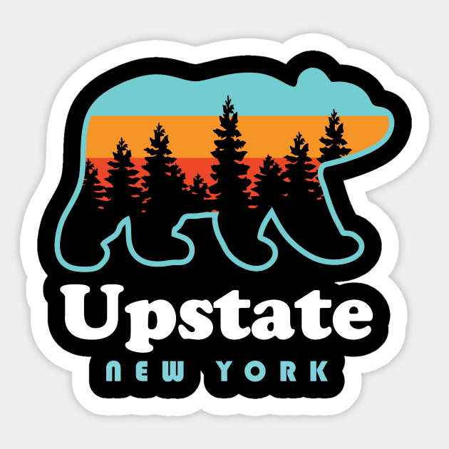 Upstate New York Bear Outdoors Upstate NY Sticker by PodDesignShop